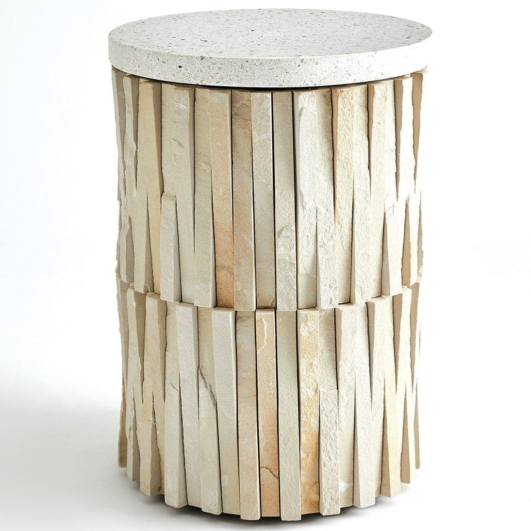 Round Teeter Totter Stone Table Side Table 9.91553 651083915530