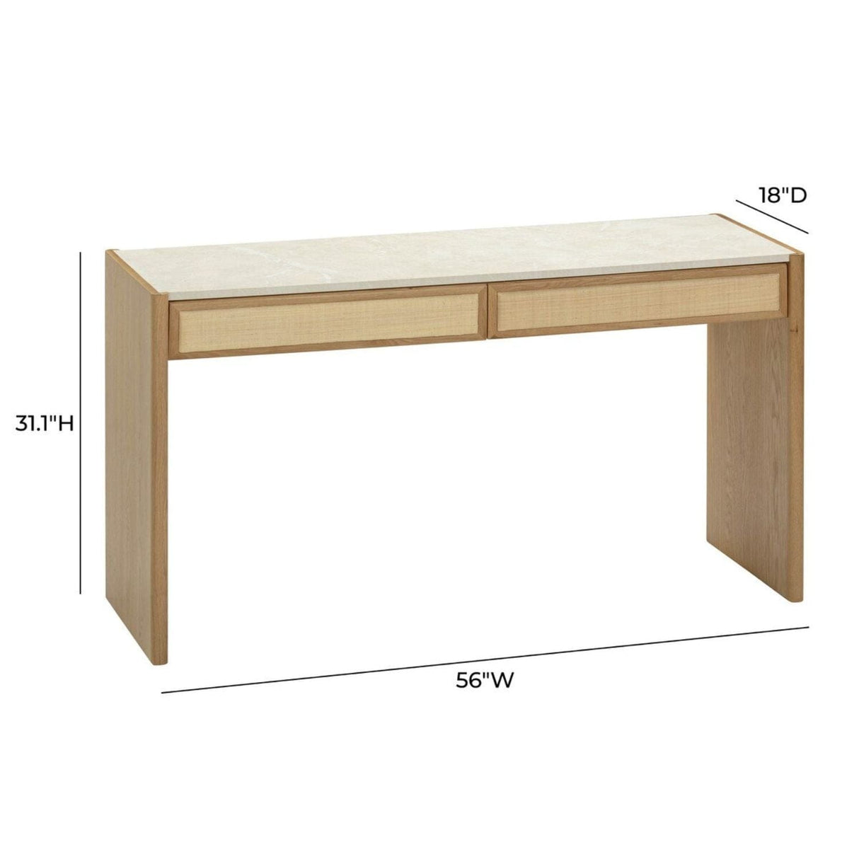 Sage Natural Oak Console Desk Desks TOV-OC69353