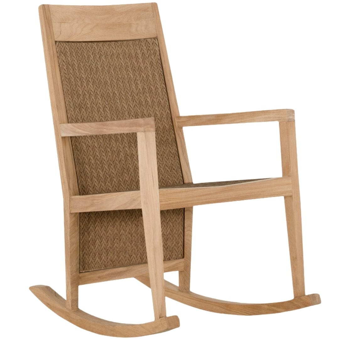 Savannah Teak Rocker Outdoor Ottomans + Stools 14824+E003H6457N
