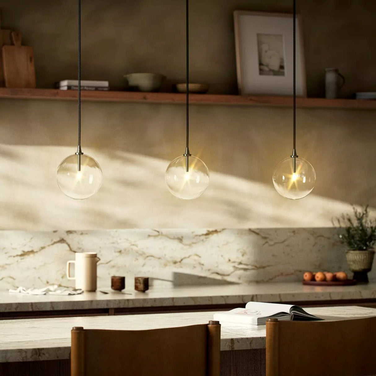 Schwung Glass Globe Pendant Round Pendants