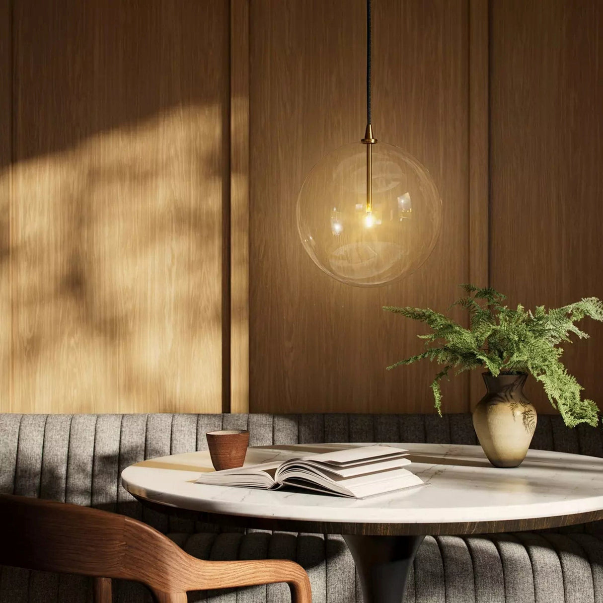 Schwung Glass Globe Pendant Round Pendants