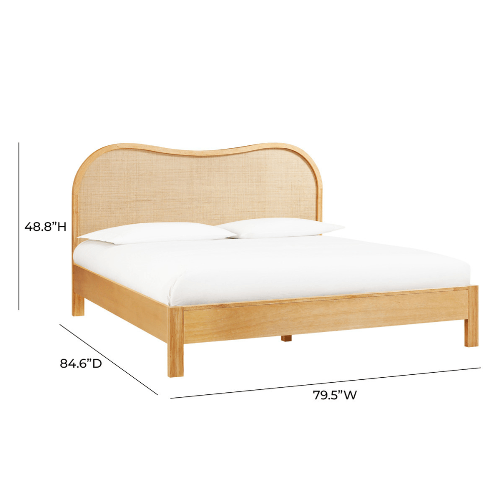 Seabrook Natural Wood & Rattan Bed Beds & Bed Frames