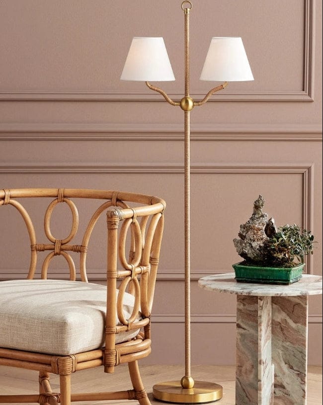 Sirocco Brass Floor Lamp Floor Lamps 8000-0116 00633306045606