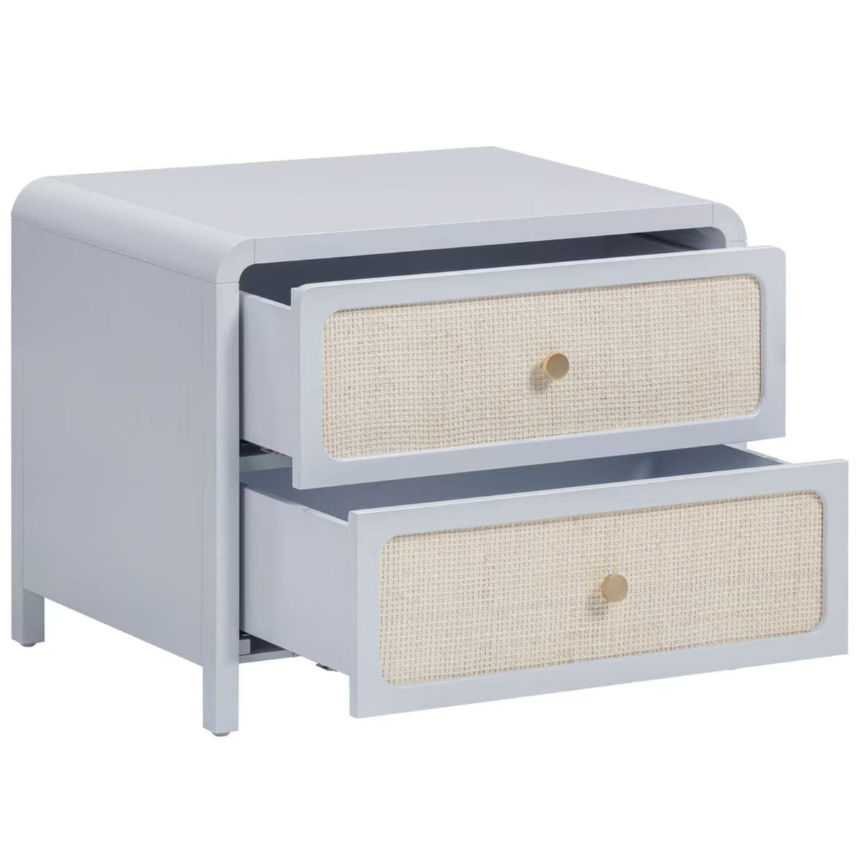 Starling Rattan 2 Drawer Nightstand Nightstands + Bedside Tables