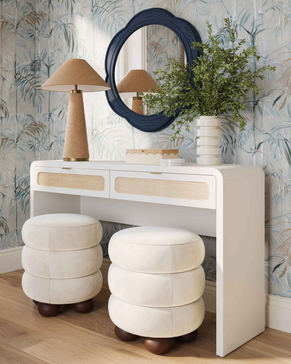 Starling Rattan Console Desk Desks