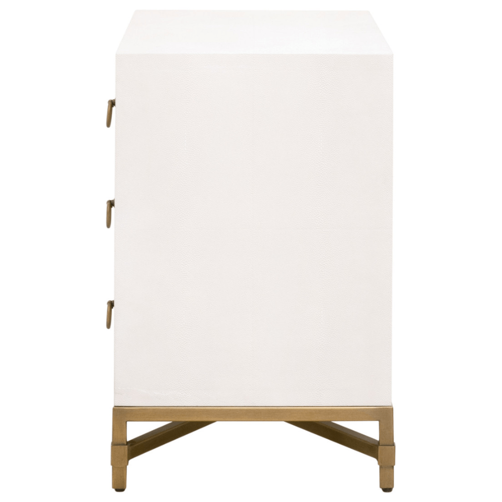 Strand Shagreen 3-Drawer Nightstand Nightstand