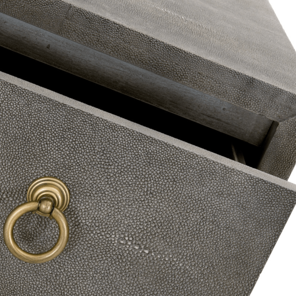 Strand Shagreen 3-Drawer Nightstand Nightstand