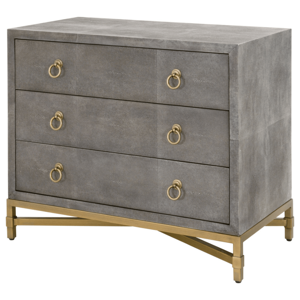 Strand Shagreen 3-Drawer Nightstand Nightstand