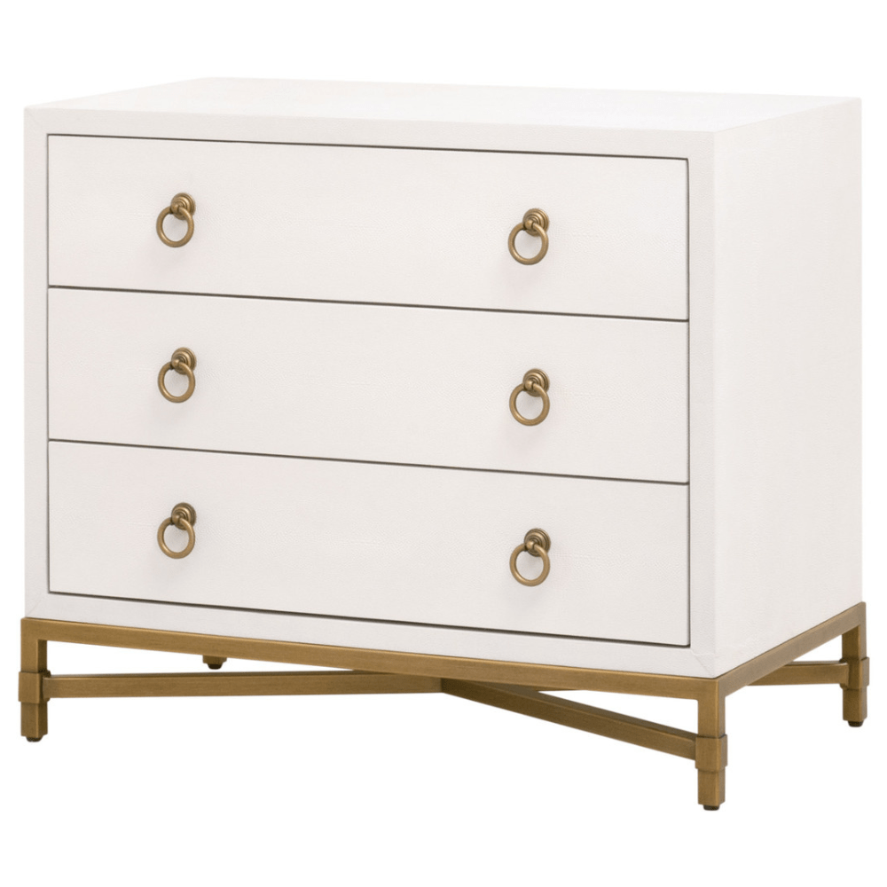 Strand Shagreen 3-Drawer Nightstand Nightstand