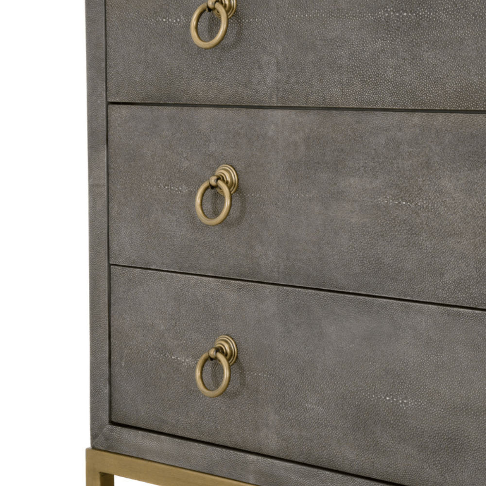 Strand Shagreen 3-Drawer Nightstand Nightstand