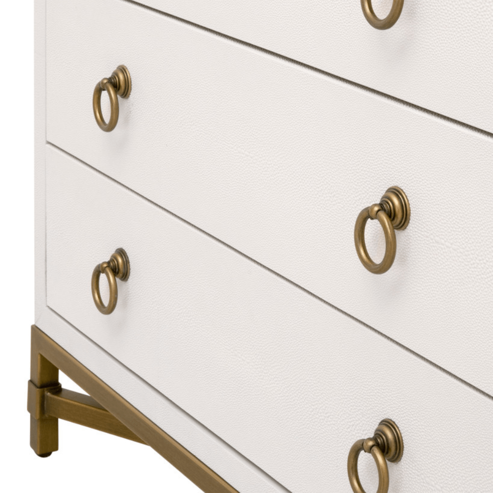 Strand Shagreen 3-Drawer Nightstand Nightstand