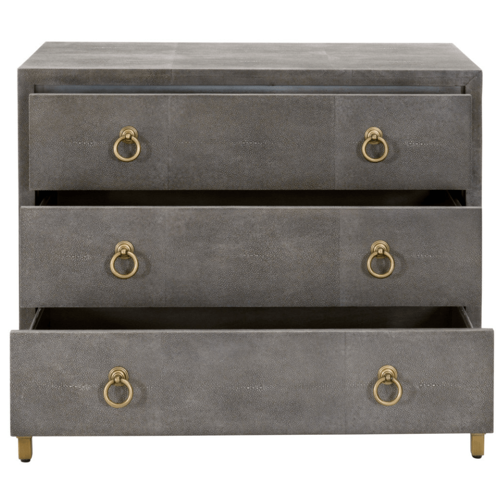 Strand Shagreen 3-Drawer Nightstand Nightstand
