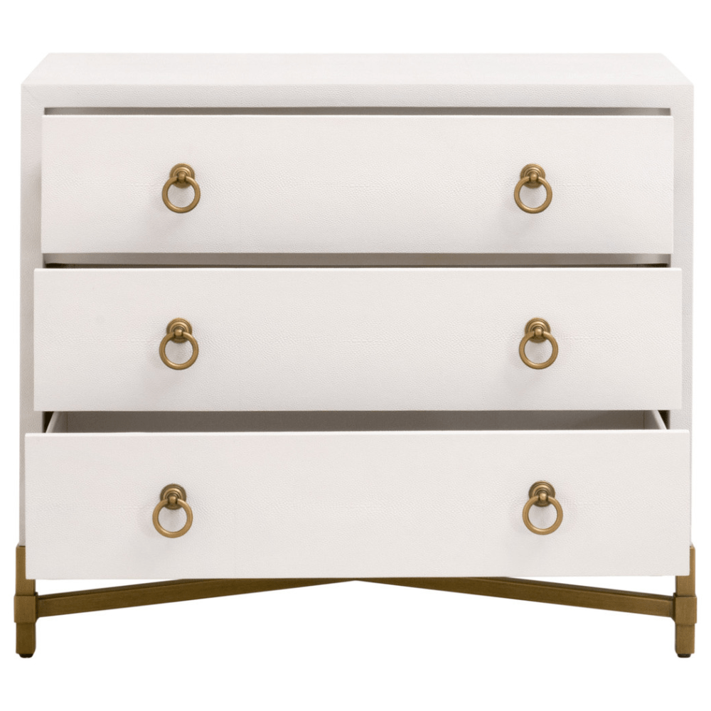 Strand Shagreen 3-Drawer Nightstand Nightstand