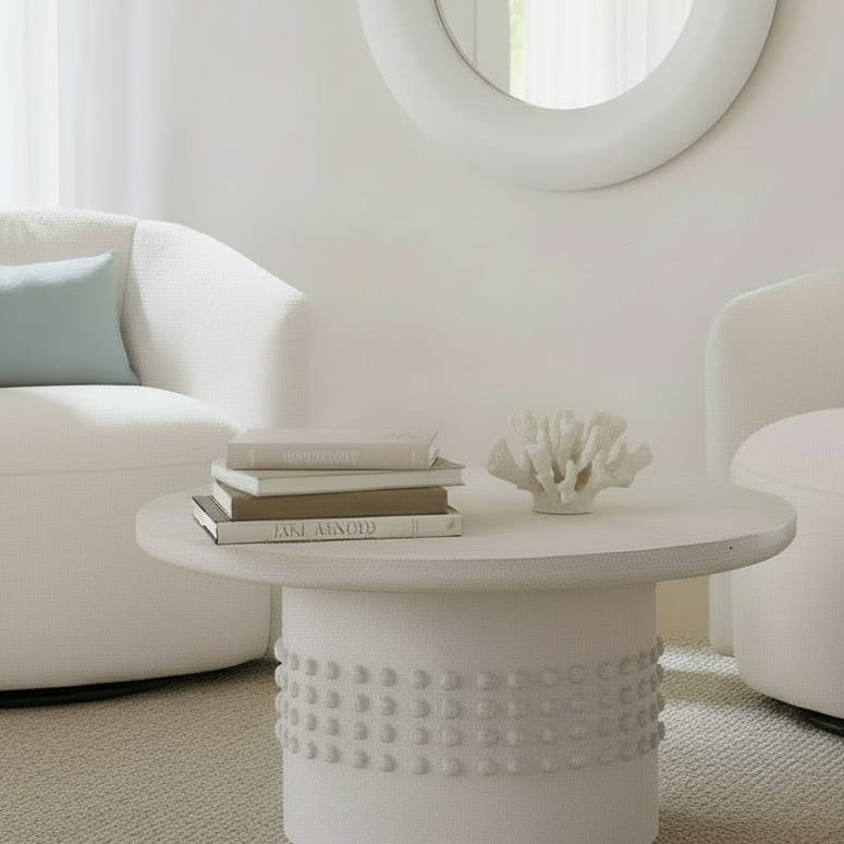 Studded Coffee Table Coffee Tables 20STUD-CTWH 688933042306