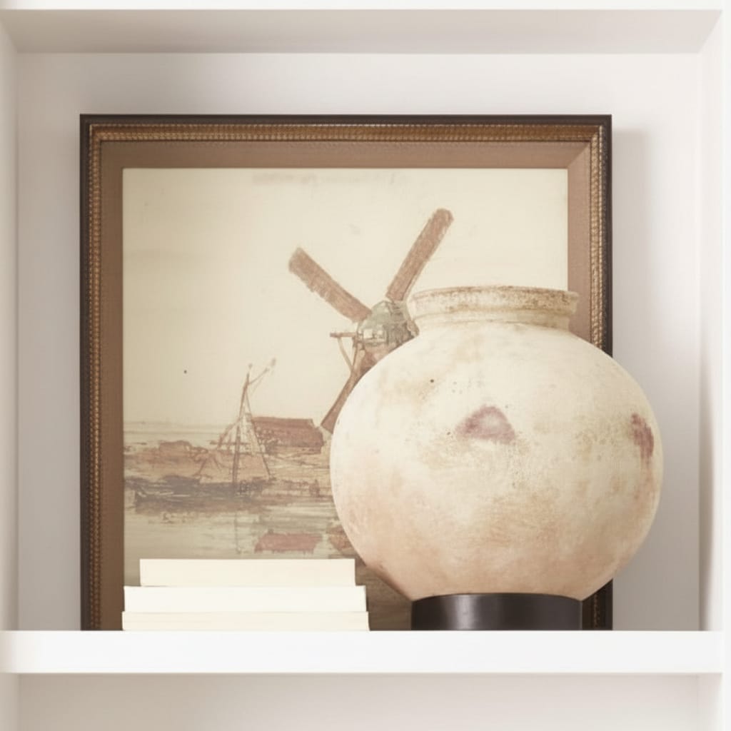 Desert Water Pot with Iron Base Decorative Objects