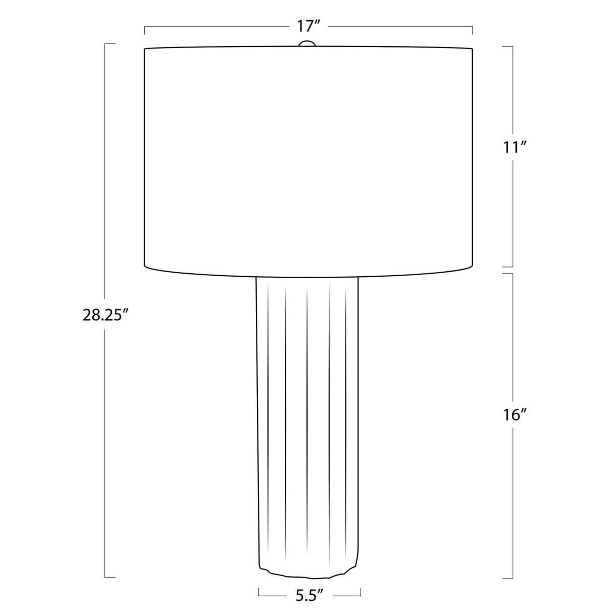 Tambour Concrete Table Lamp Table Lamps 13-1667 844717039423