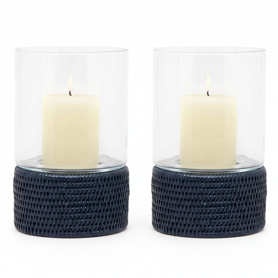 Teni Hurricane (Set of 2) Candle Holders 06TENI-MBL-SMHC