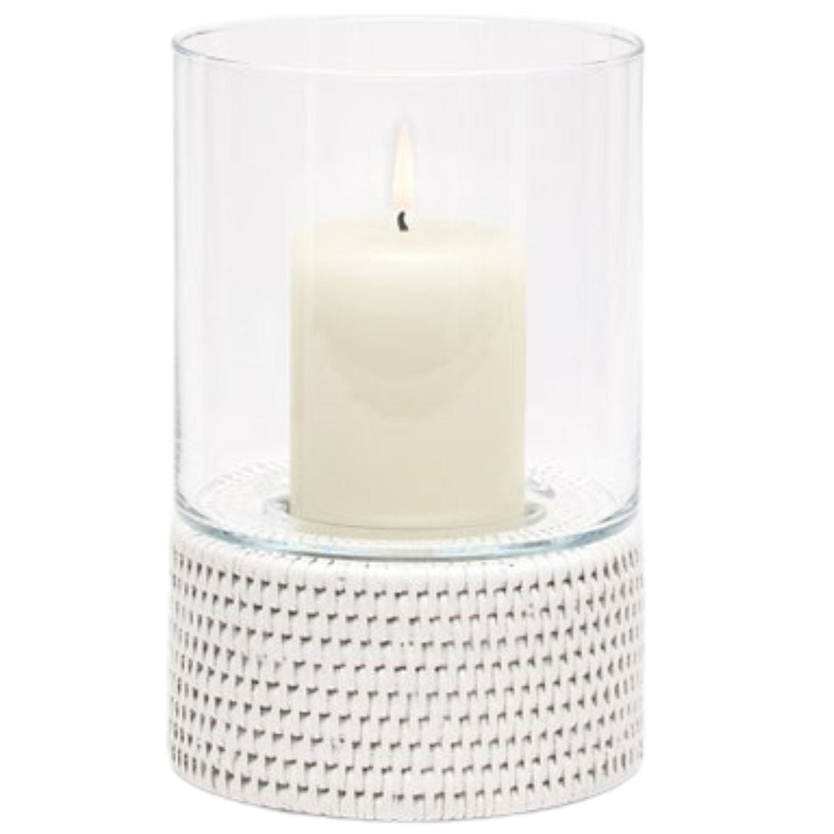 Teni Hurricane (Set of 2) Candle Holders 06TENI-WH-SMHC