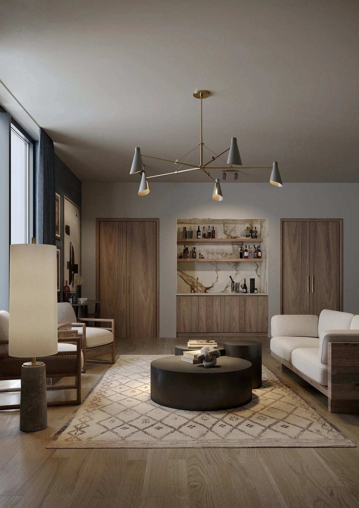 Thane Floor Lamp Floor Lamp PFL1156-PBR/CDG 197292115687