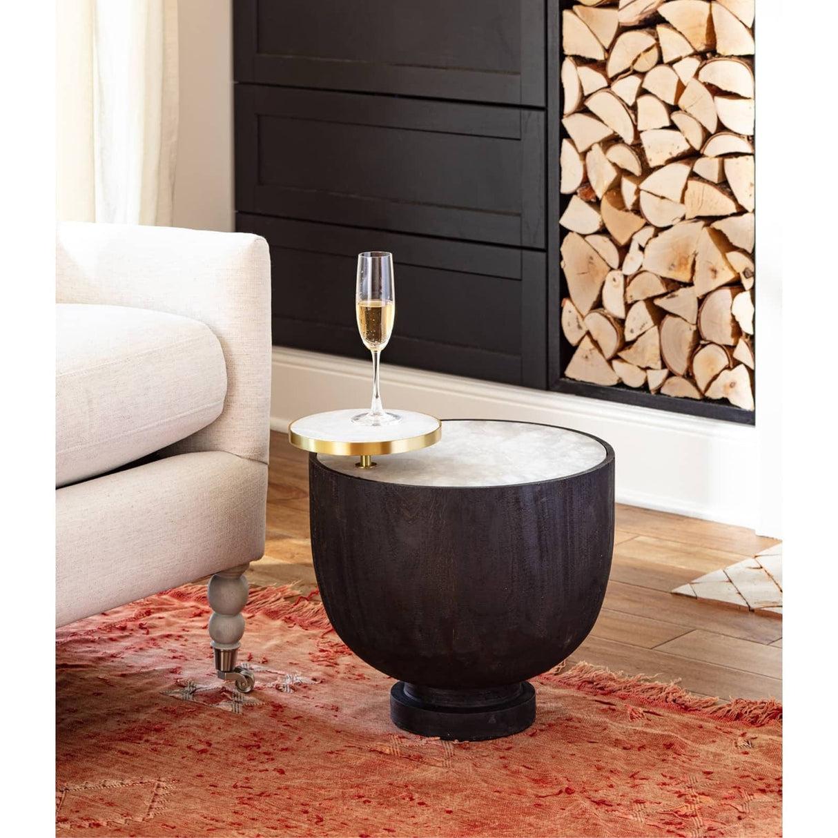 Theo Accent Table - Ebony Accent Furniture 30-1053 844717027307