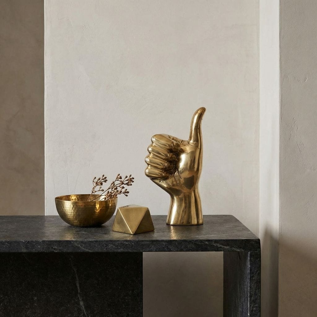 Thumbs Up Sculpture Decorative Objects AB-124BR 00842449100022