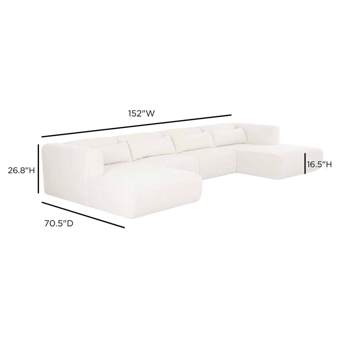 Tiara 4-Piece Modular U-Sectional Sectionals TOV-L54847-SEC 793580653635