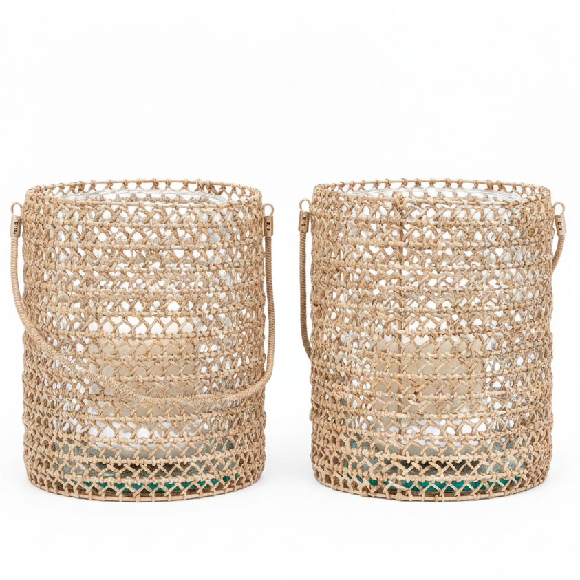 Tonga Hurricane (Set of 2) Candle Holders 06TONG-BC-MDHC