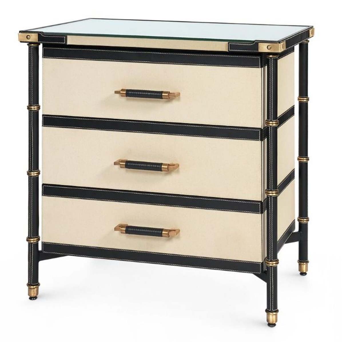 Toulon 3-Drawer Side Table Side Tables TOU-130-401