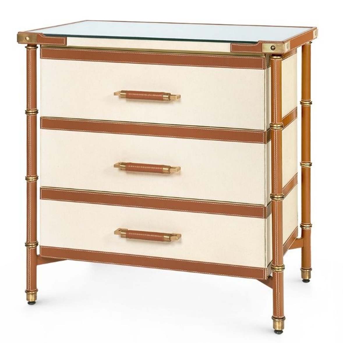 Toulon 3-Drawer Side Table Side Tables TOU-130-404