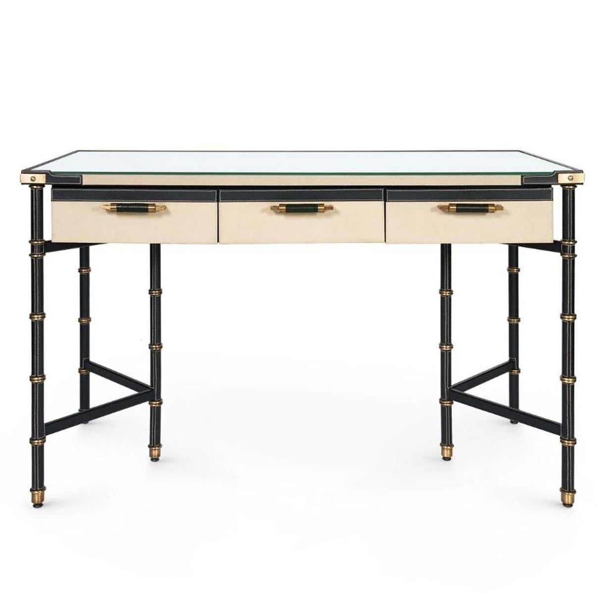 TOULON DESK Rectangular Leather Desk