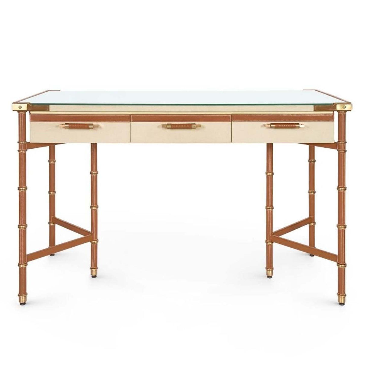 TOULON DESK Rectangular Leather Desk