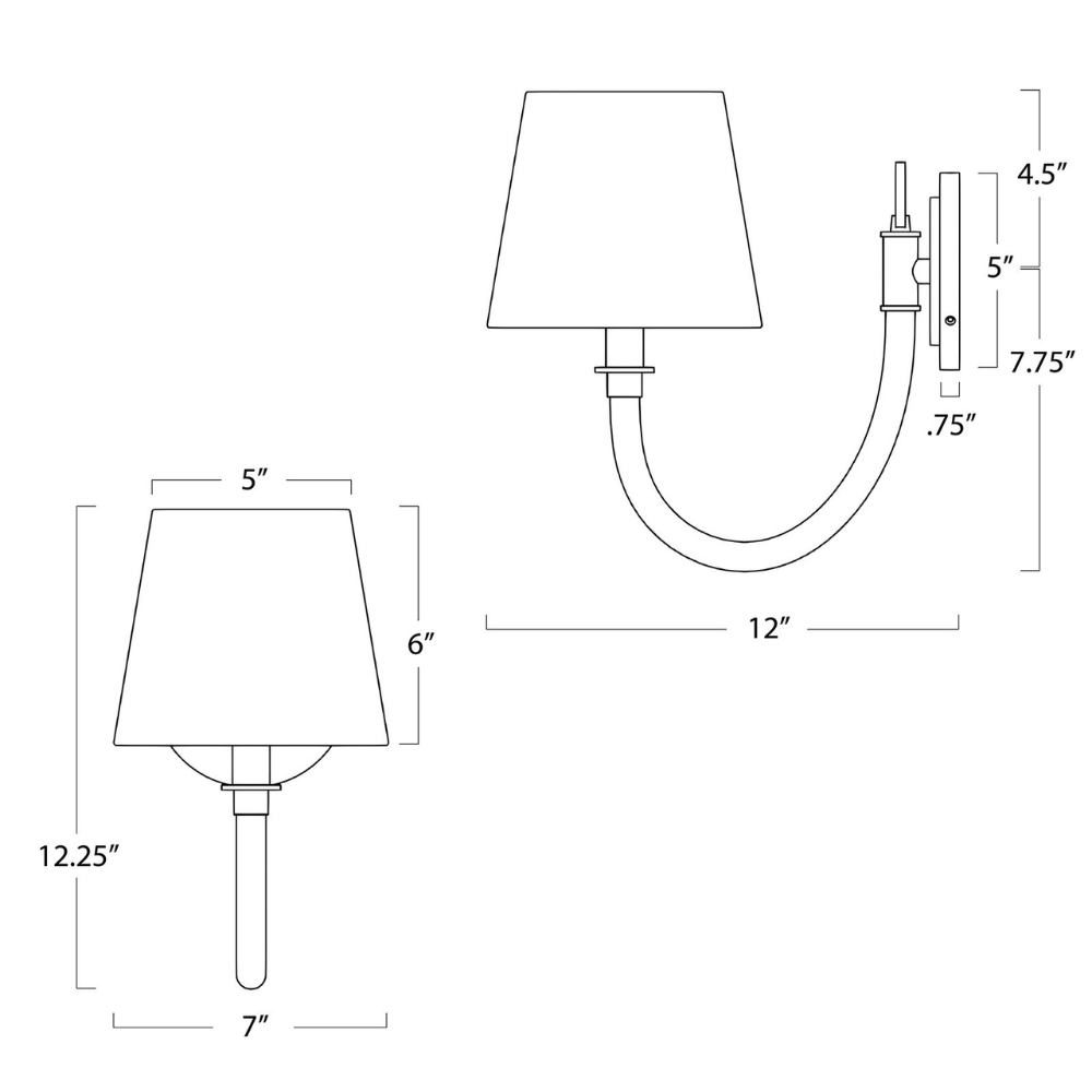Treble Sconce Single Lighting 15-1192