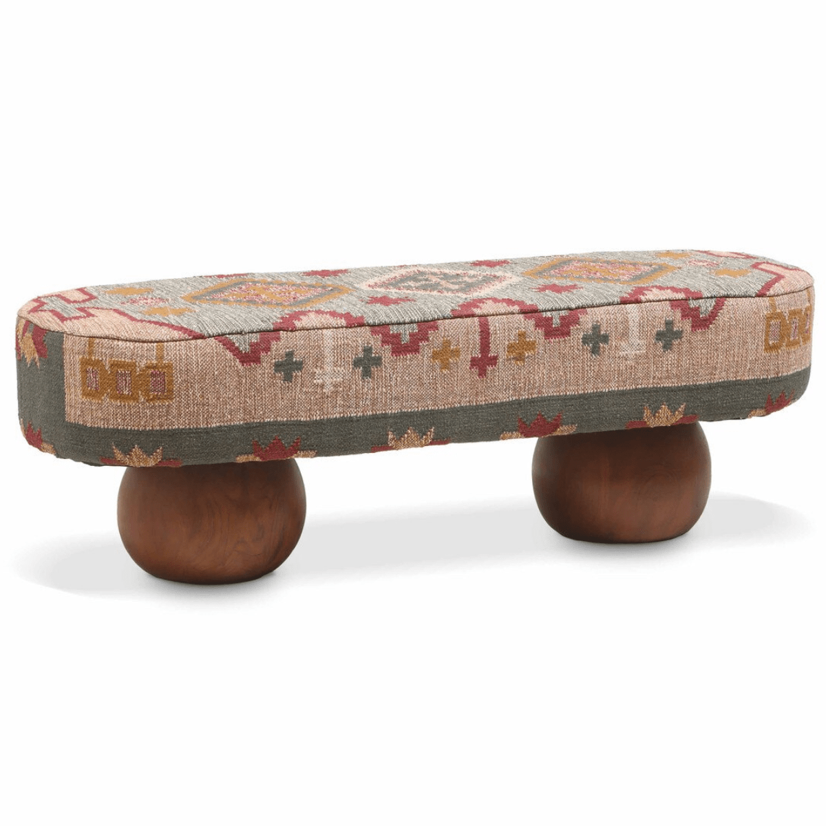 Tricia Textured Wool Upholstered Bench Bench TOV-OC18721