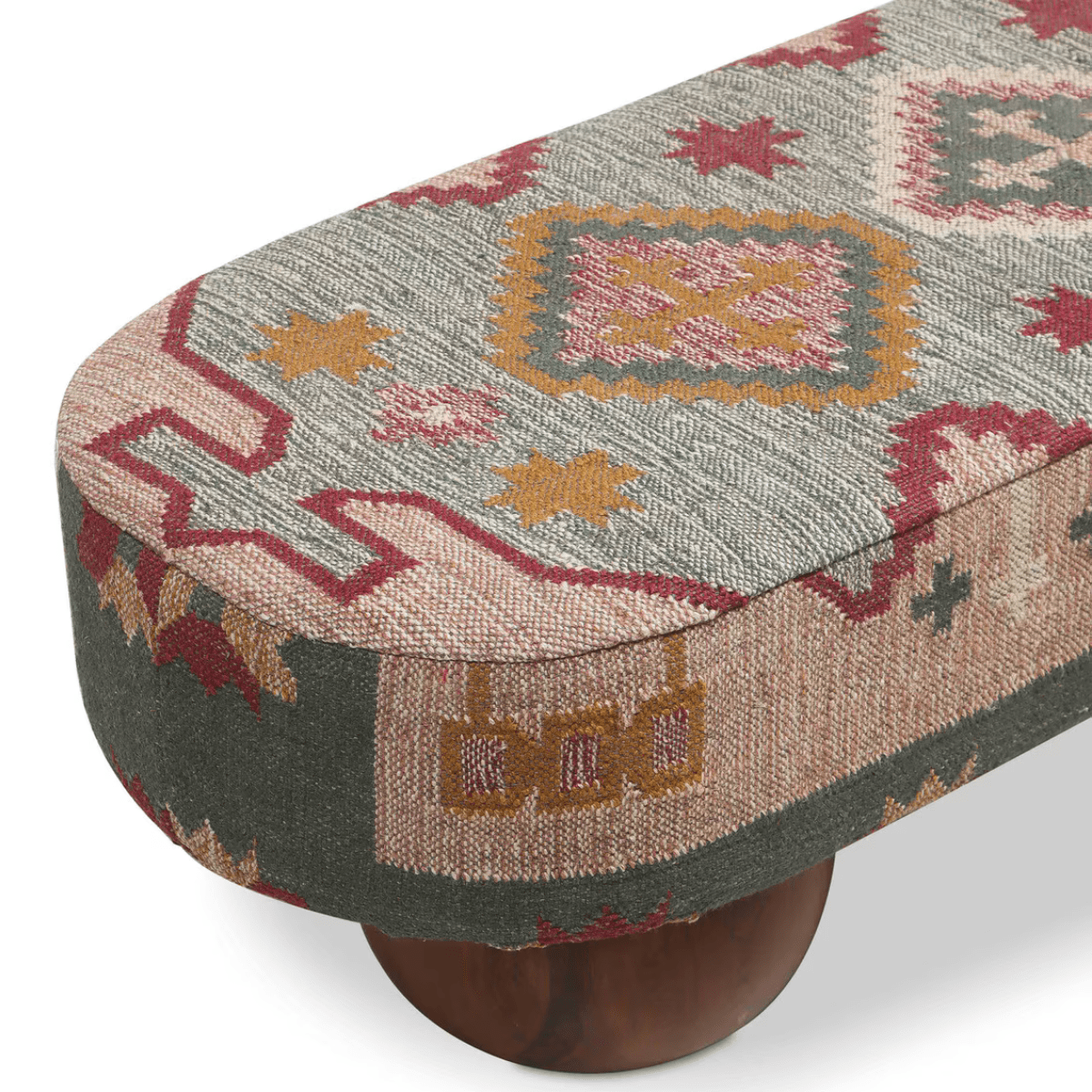 Tricia Textured Wool Upholstered Bench Bench TOV-OC18721