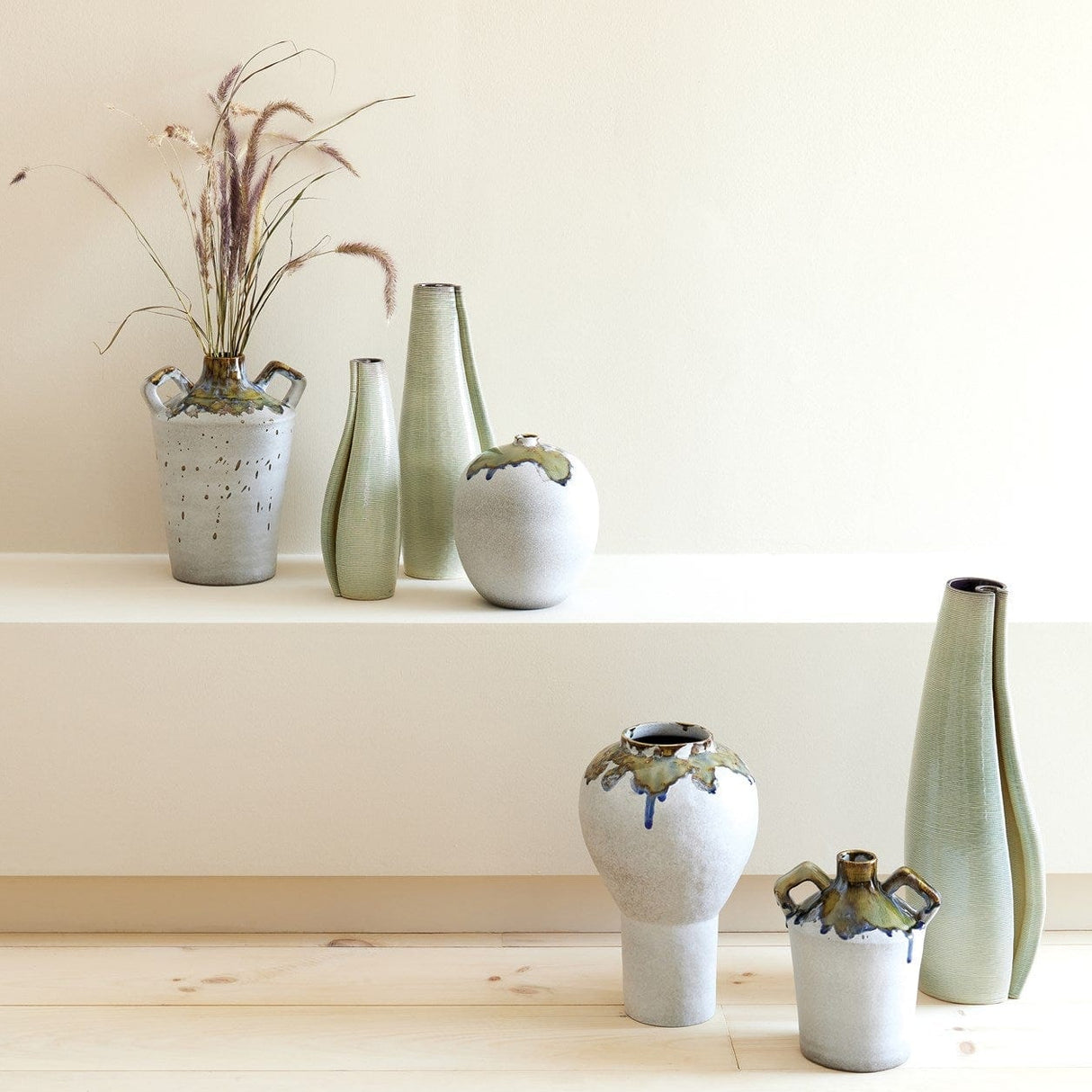 Volcan Handled Jar Vases