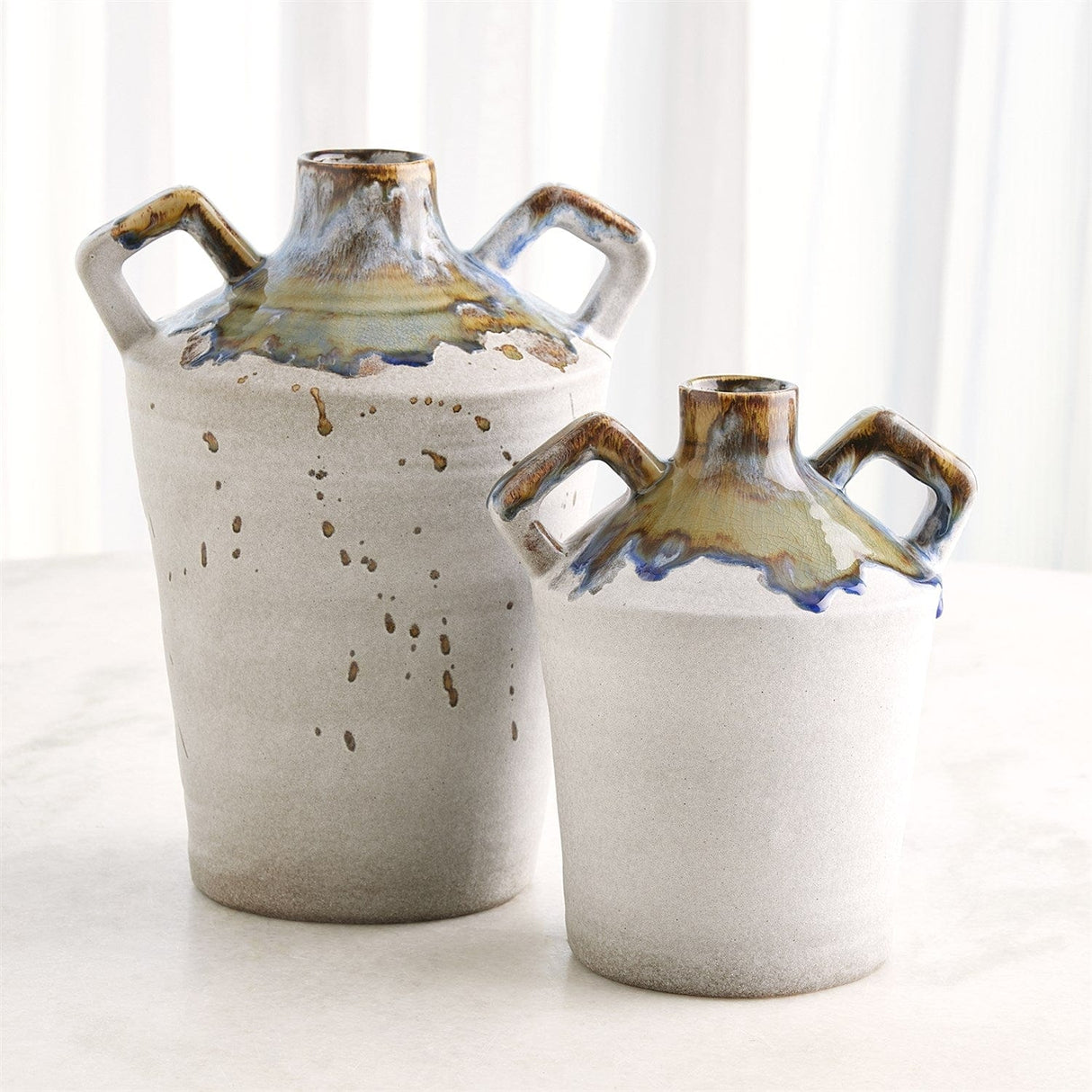 Volcan Handled Jar Vases