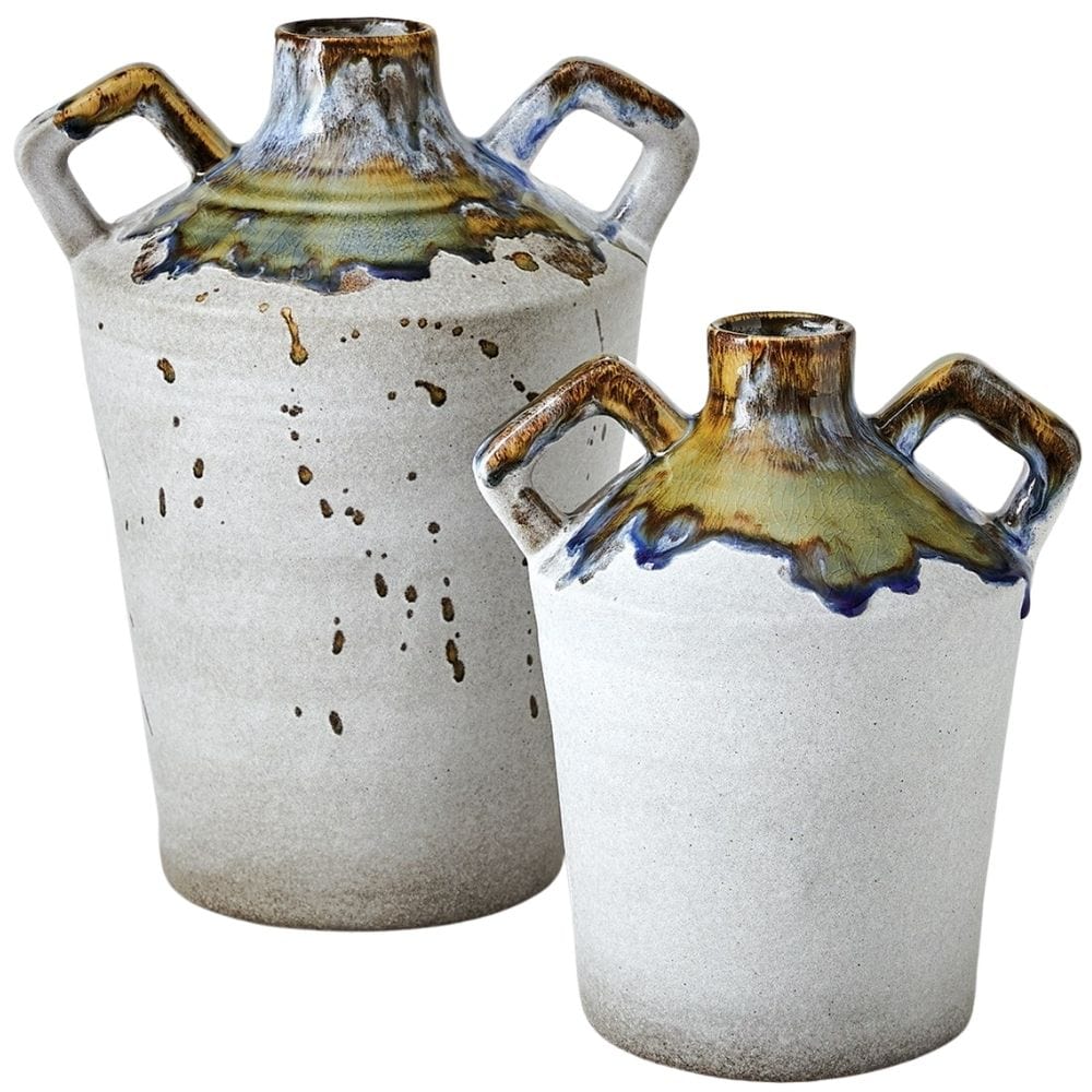 Volcan Handled Jar Vases