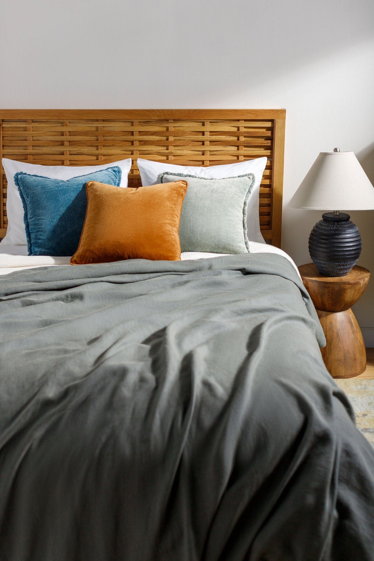 Washed Cotton Velvet Pillow Pillow