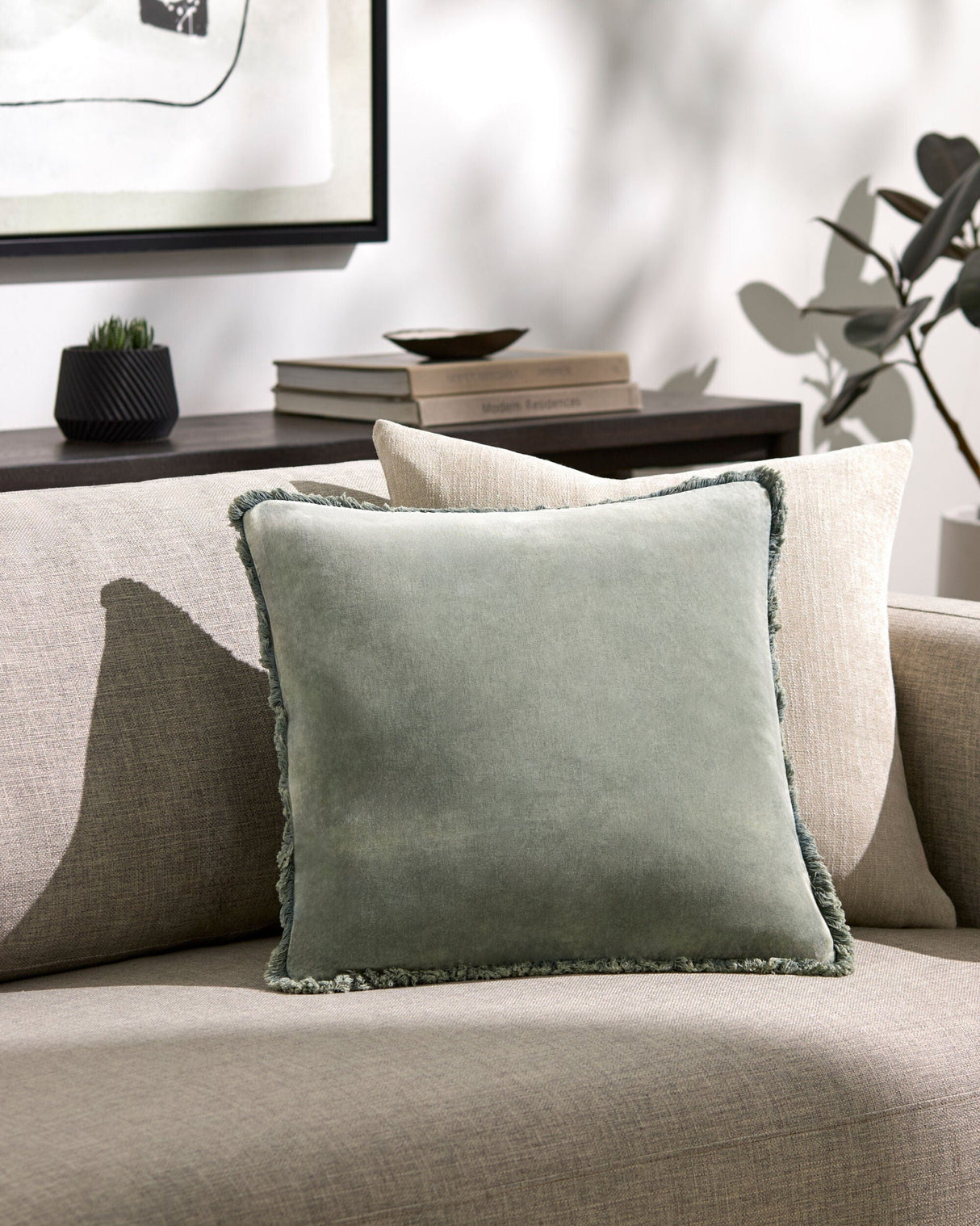 Washed Cotton Velvet Pillow Pillow