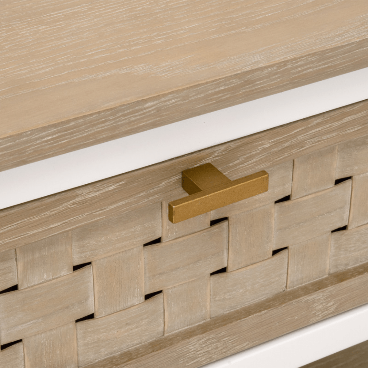 Weave 1-Drawer Side Table 8081-1.SGRY-OAK/WPO