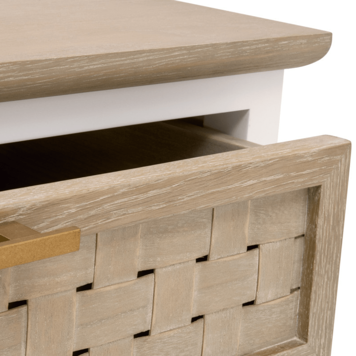 Weave 1-Drawer Side Table 8081-1.SGRY-OAK/WPO