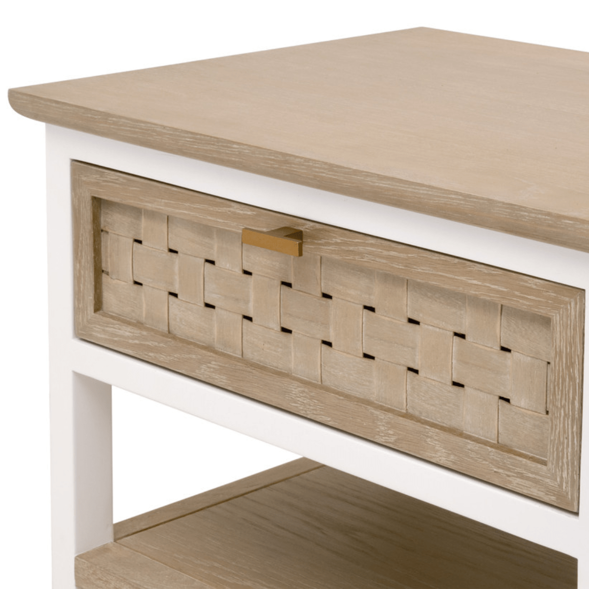 Weave 1-Drawer Side Table 8081-1.SGRY-OAK/WPO