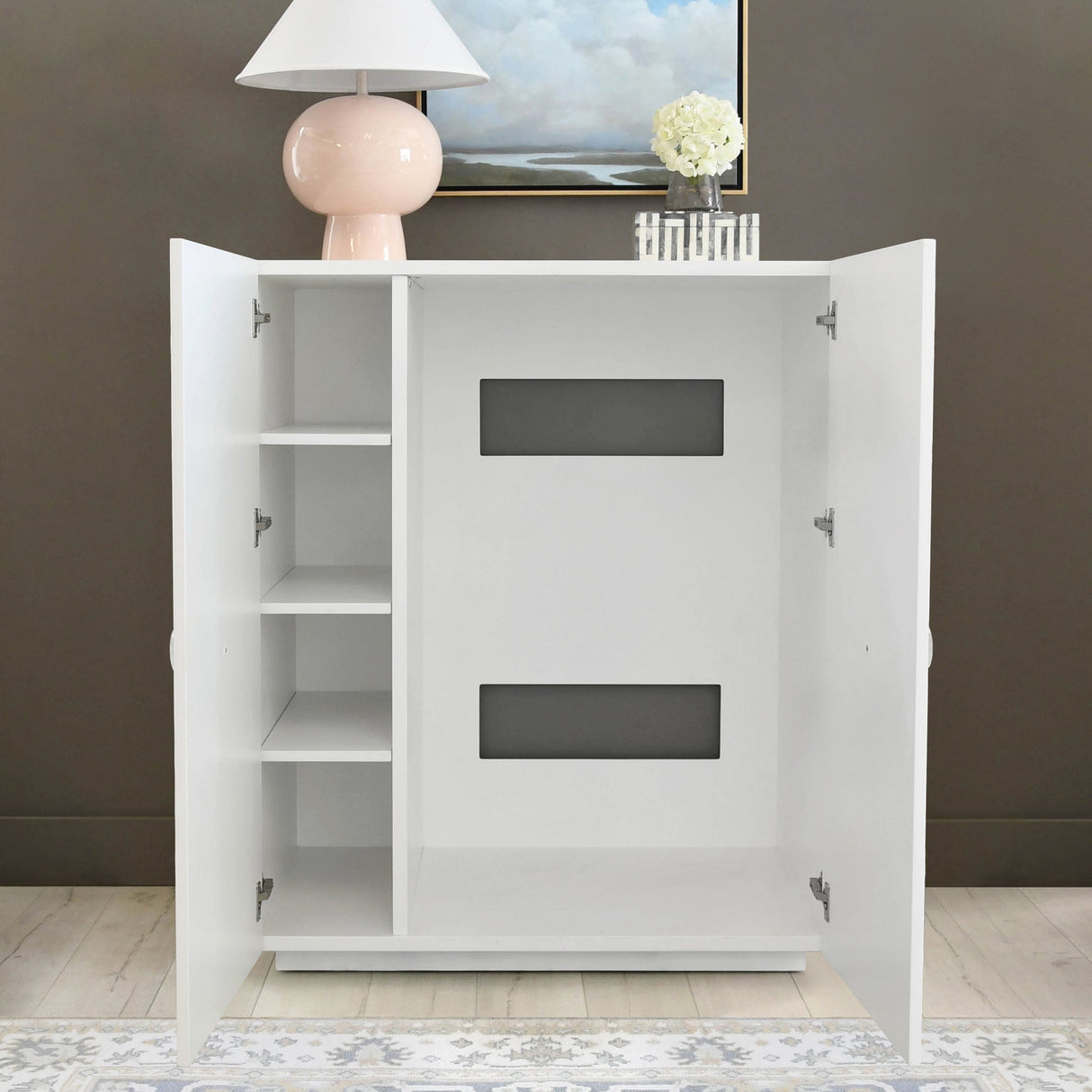 Worlds Away Justine Cabinet Lacquered Cabinet worlds-away-JUSTINE WH