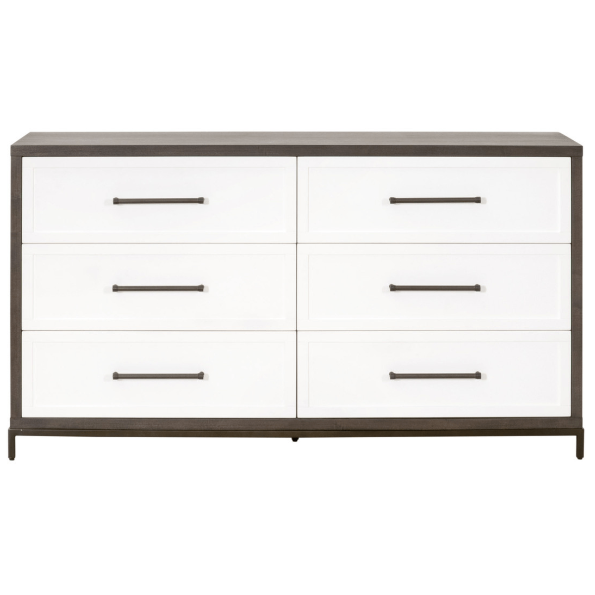 Wrenn 6-Drawer Double Dresser Dresser 6140.BBRN/WHT-AB
