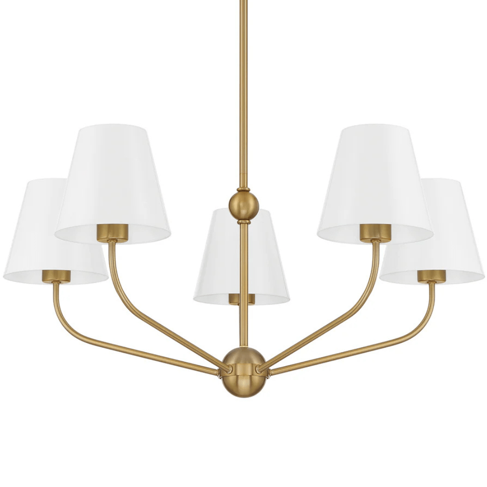 Xavier 5 Light Chandelier Chandelier XAV-B9315-VG-WH 633779099526