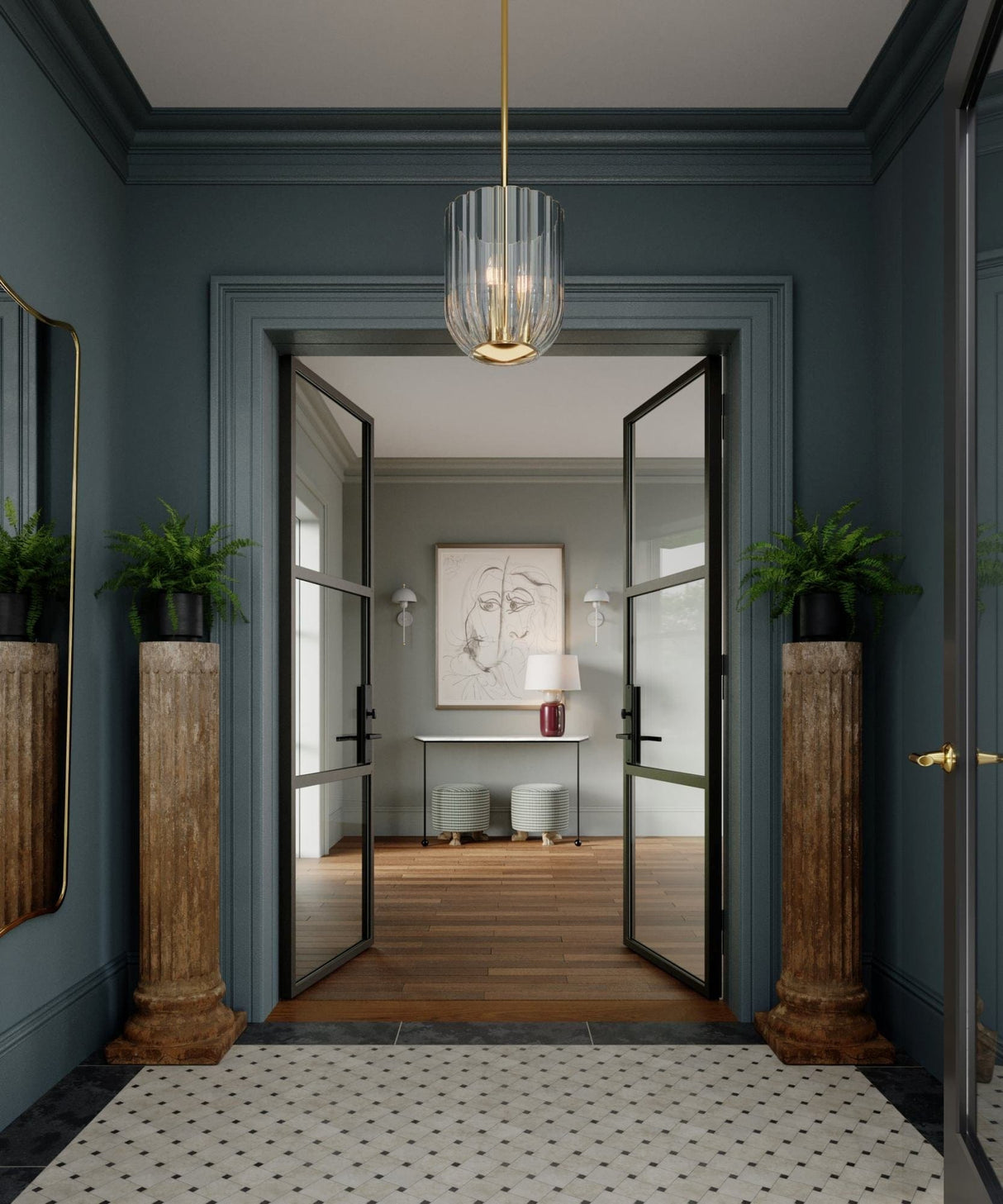 Zoe Feldman x Mitzi Cece Lantern Dome Pendants mitzi-H892703-AGB 806134931377