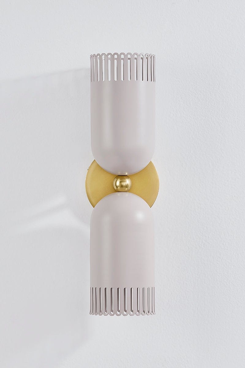Zoe Feldman x Mitzi Liba 2 Light Wall Sconce Wall Sconces mitzi-H884102-AGB/SPG 806134931094