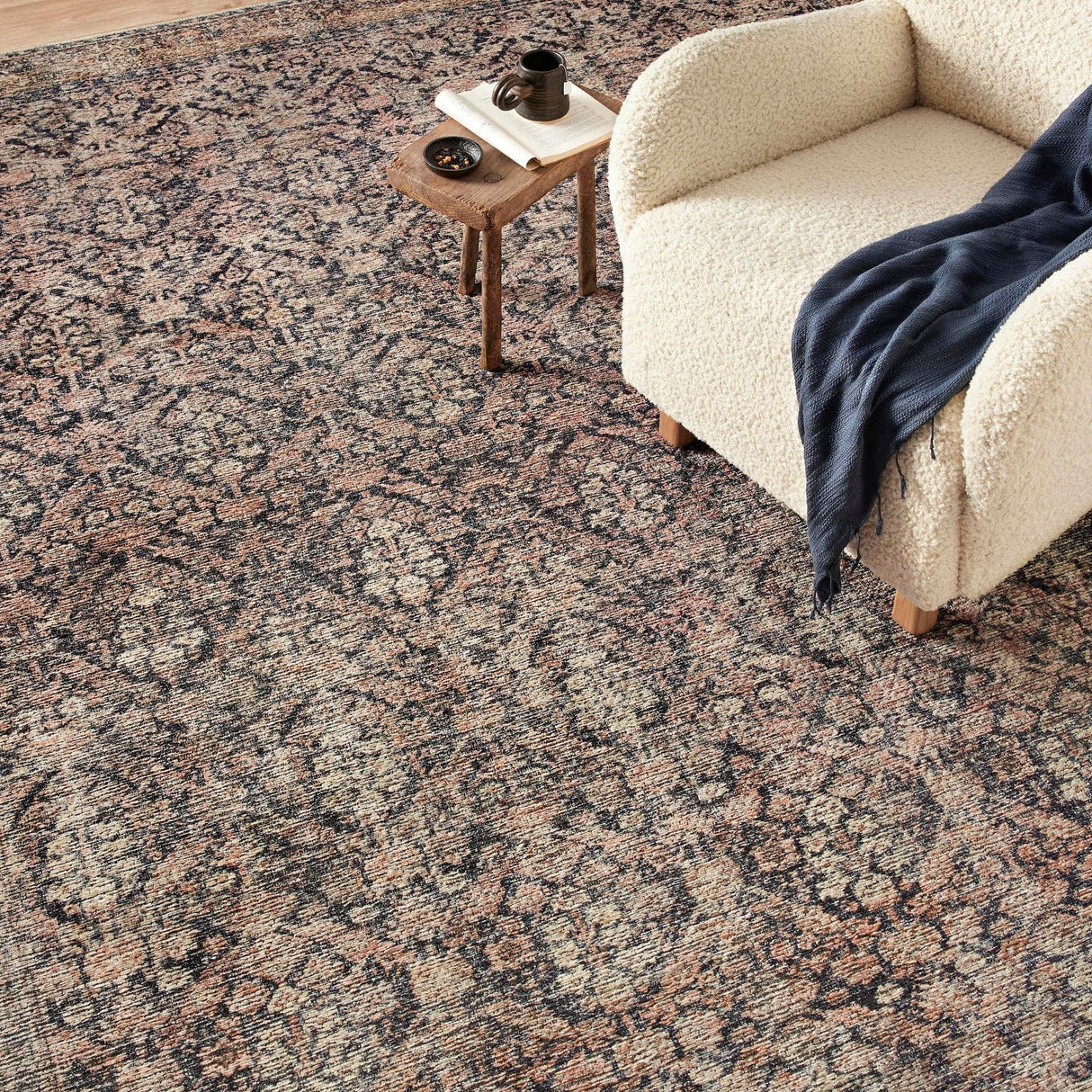 Amber Lewis Billie Rug - Ink/Salmon Rugs