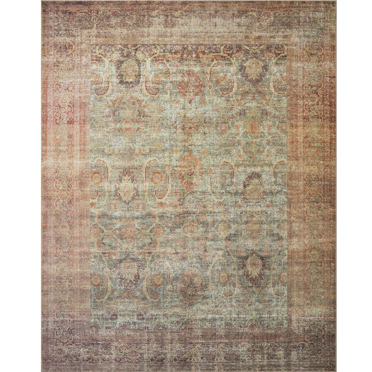 Amber Lewis Georgie Rug - Jade/Sunset Rugs