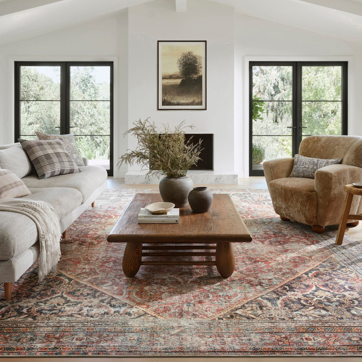 Amber Lewis Georgie Rug - Red/Navy Rugs